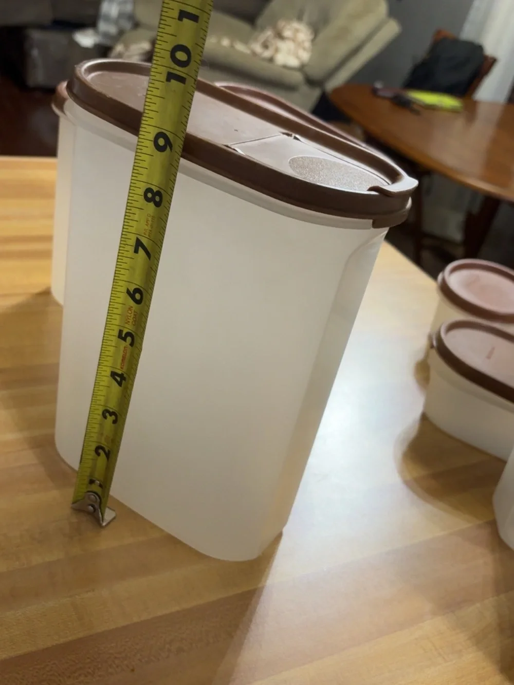 Brown Vintage Tupperware storage container set